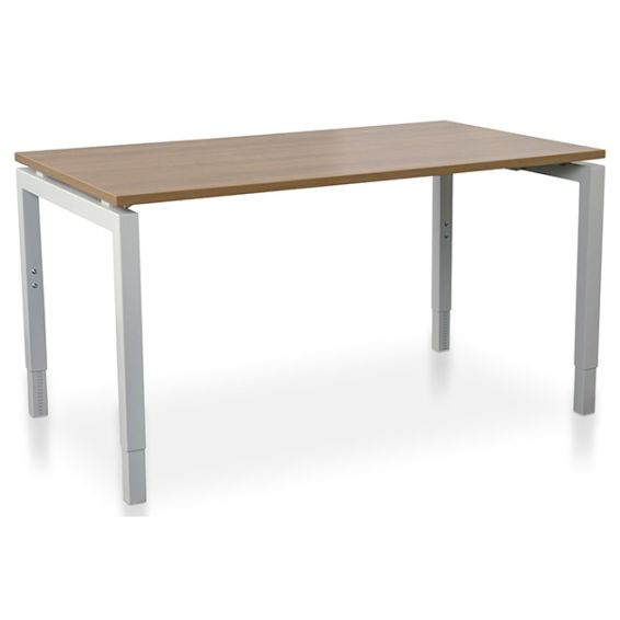 Start Nevada rechthoekbureau 120 x 80 cm met havanna blad en witte poten