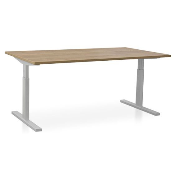Start Pintado rechthoekbureau 200 x 100 met robuust eiken blad en witte poten