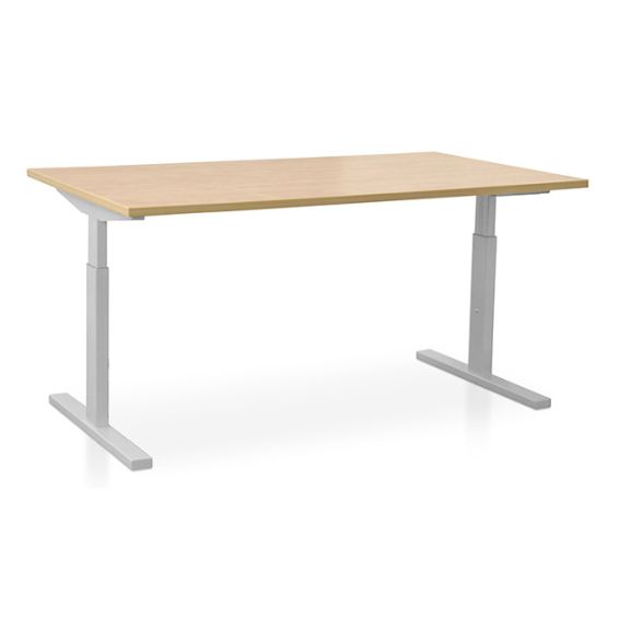 Start Pintado rechthoekbureau 160 x 80 cm met wild peren blad en witte poten