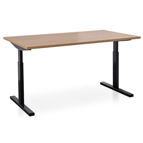 Start Pintado rechthoekbureau 120 x 80 cm met havanna blad en zwarte poten