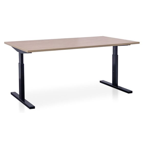 Start Pintado rechthoekbureau 180 x 80 cm met wild peren blad en zwarte poten
