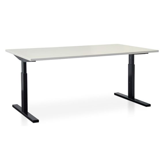 Start Pintado rechthoekbureau 200 x 100 met wit blad en zwarte poten