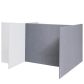 Akoestische scheidingswand H-opstelling aanbouw 120 cm hoog