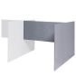 Akoestische scheidingswand H-opstelling aanbouw 120 cm hoog
