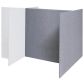 Akoestische scheidingswand H-opstelling aanbouw 160 cm hoog