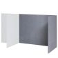 Akoestische scheidingswand U-opstelling aanbouw 120 cm hoog