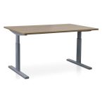 Start Pintado rechthoekbureau 180 x 80 cm met midden eiken blad en aluminium poten