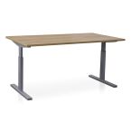 Start Pintado rechthoekbureau 160 x 80 cm met robuust eiken blad en aluminium poten