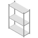 GS3 Magazijnstelling 3 etages, beginsectie