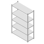 GS3 Magazijnstelling 5 etages, beginsectie