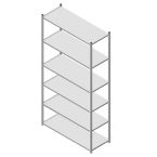 GS3 Magazijnstelling 6 etages, beginsectie