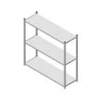 GS3 Magazijnstelling 3 etages, beginsectie