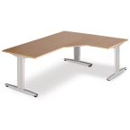 Huislijn Basic CAD/CAM hoekbureau met type A poot, rond