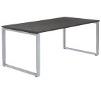 Huislijn Carré rechthoek bureau 160 x 80 cm met donker eiken blad en aluminium O-poten