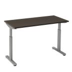Start Pintado rechthoekbureau 120 x 60 cm met donker eiken blad en aluminium poten