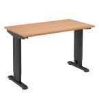 Start Torino 120 x 80 cm bureau met zwarte poten en beuken blad