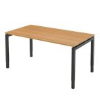 Start nevada rechthoekbureau 160 x 80 cm met beuken blad en zwarte poten