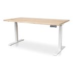 Zit sta bureau elektrisch Lineaflex MRC PRO massief eiken boomstam blad 140x80cm 