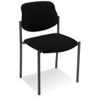 Stoel STYL/P met zwarte stoffering en zwart frame