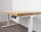 Zit sta bureau elektrisch Lineaflex MRC PRO massief eiken blad 120x80 cm