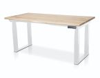 Zit sta bureau elektrisch Lineaflex MRC PRO Solid massief eiken boomstam blad 160x80 cm